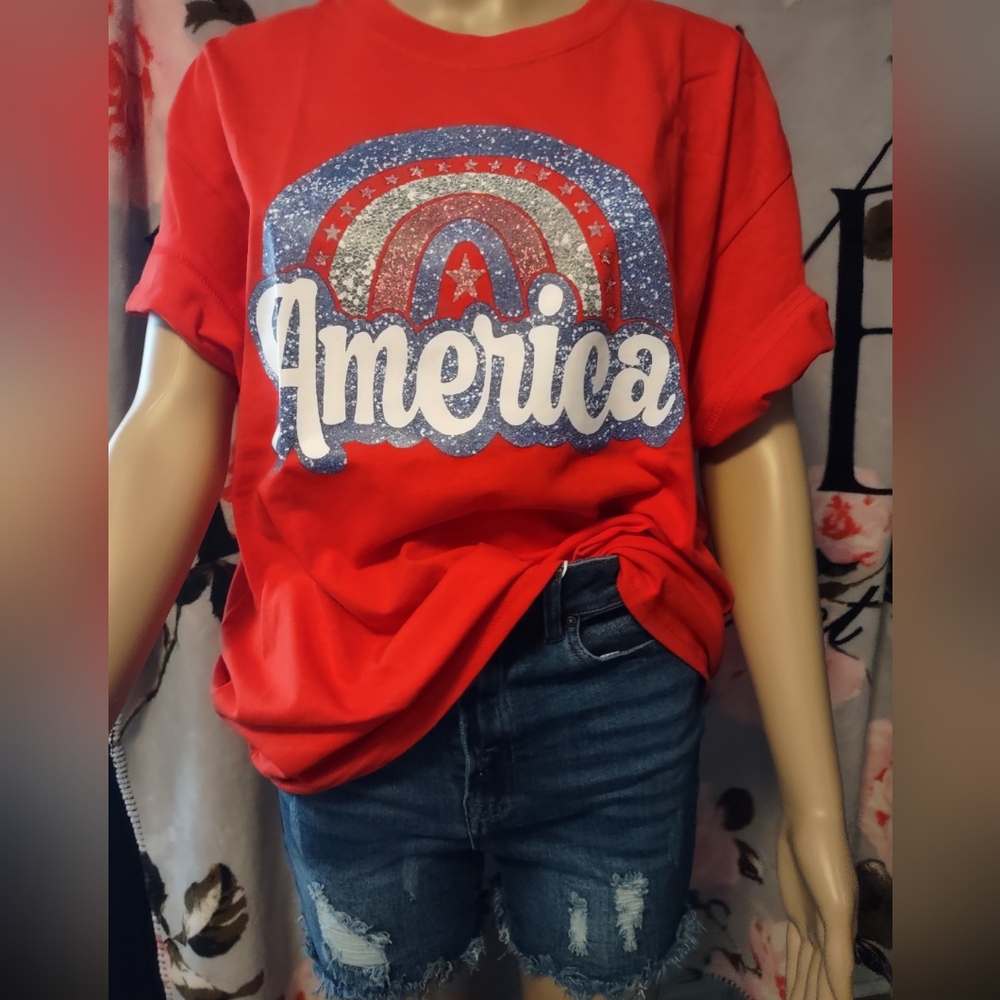Patriotic America T-shirt Size Large